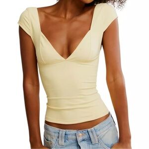Butter Yellow Free People Top